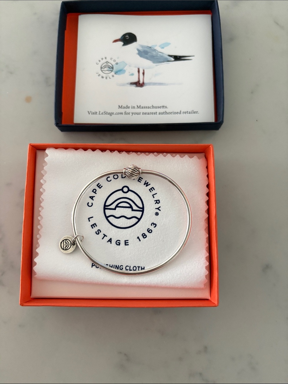 LeStage Cape Cod Jewelry Silver Bangle Bracelet